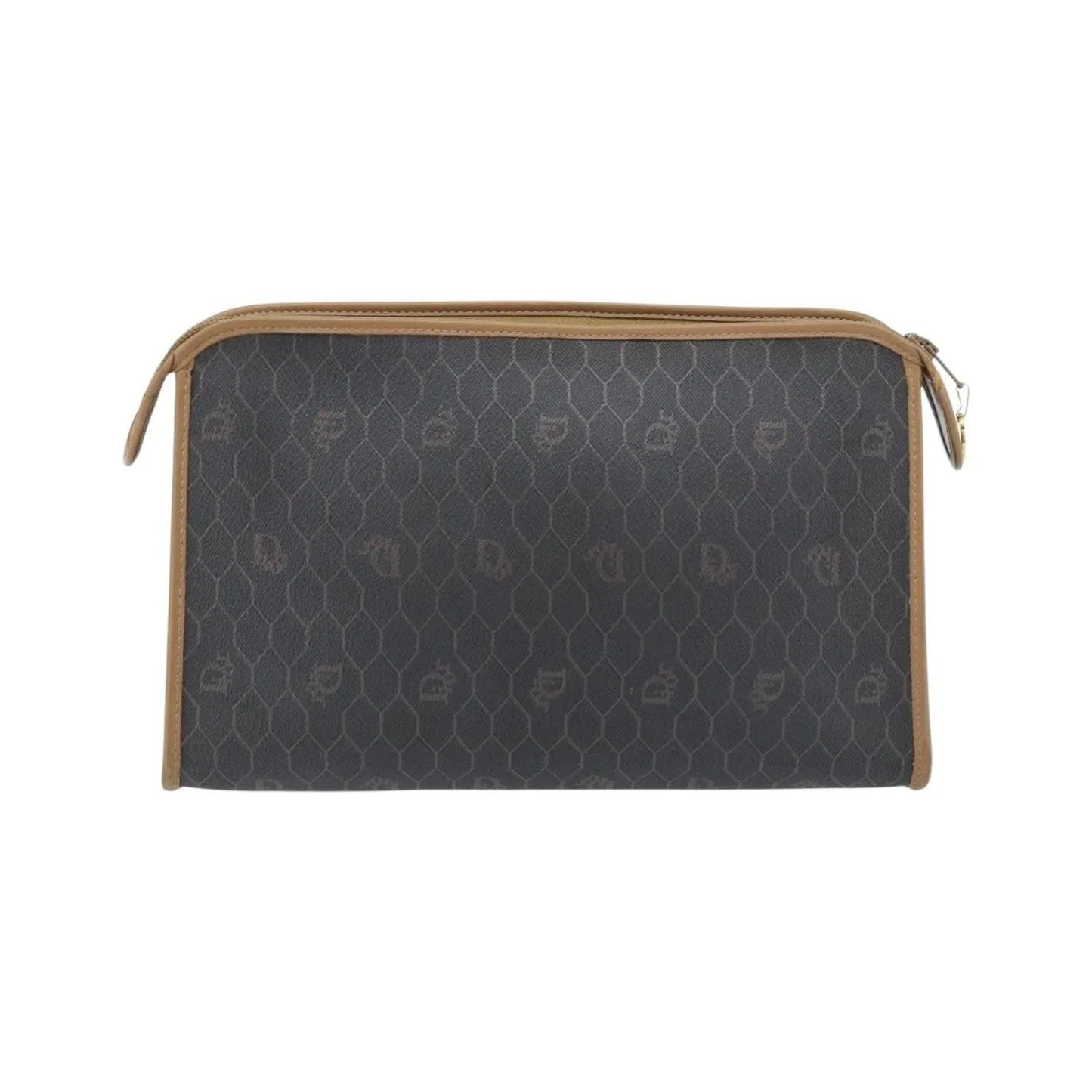 Christian Dior Vintage honeycomb clutch Canvas, Black, Canvas, Clutch