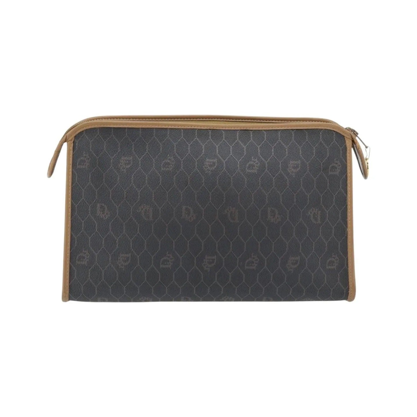 Christian Dior Vintage honeycomb clutch Canvas, Black, Canvas, Clutch