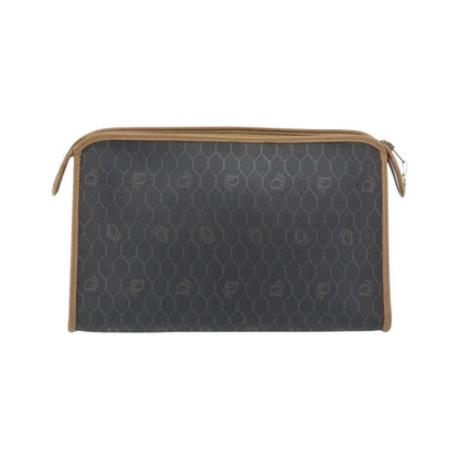 Christian Dior Vintage honeycomb clutch Canvas, Black, Canvas, Clutch