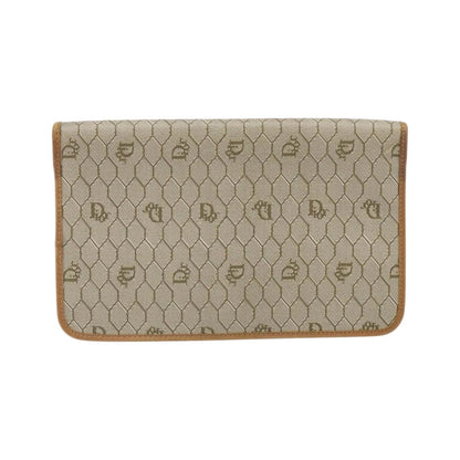 Christian Dior Vintage honeycomb clutch Canvas, Beige, Canvas, Clutch