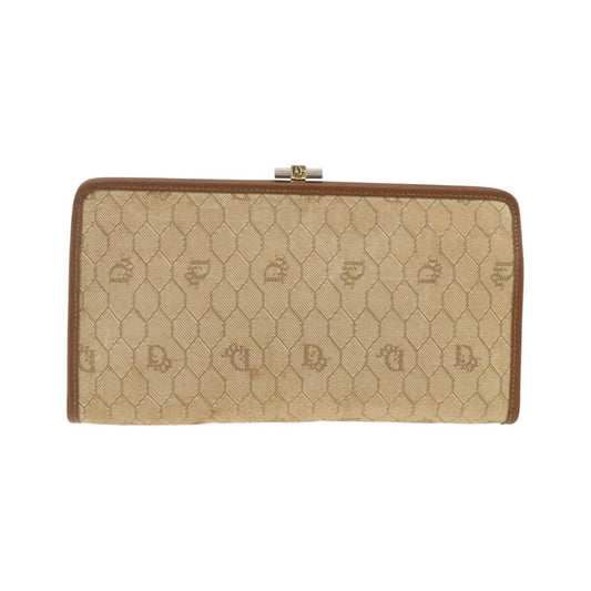 Christian Dior Vintage honeycomb clutch Canvas, Beige, Canvas, Clutch