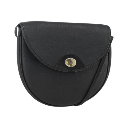 Christian Dior Vintage Honeycomb Flap Coated Canvas, Black, Canvas, Shoulder Bag