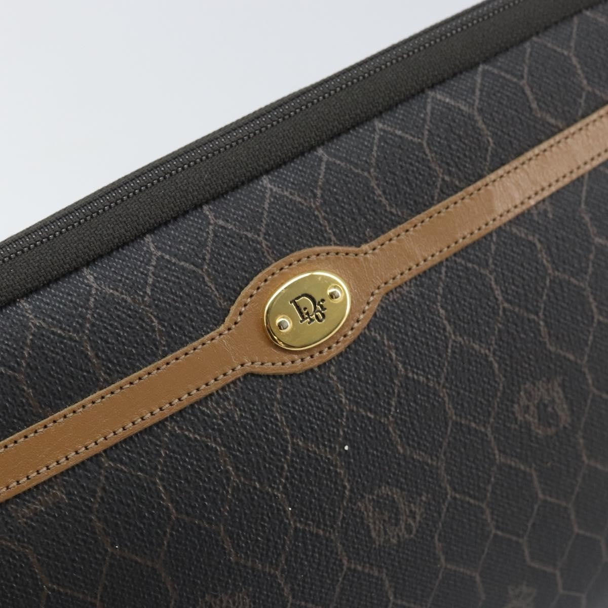 Christian Dior Vintage Honeycomb Zip Pouch - Brandsamsara