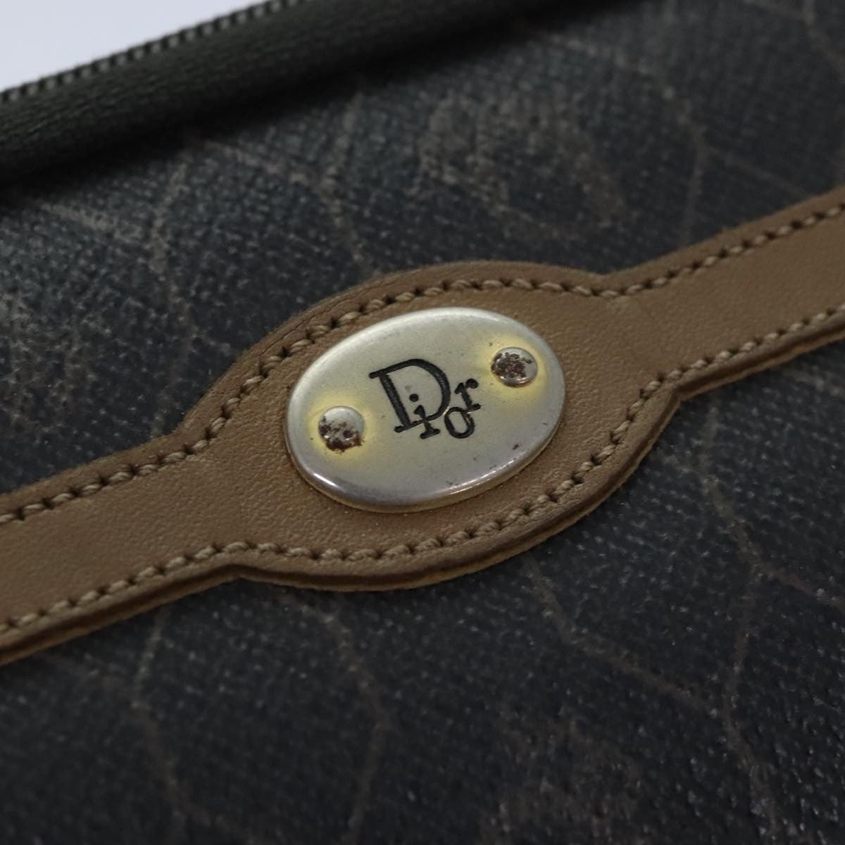 Christian Dior Vintage Honeycomb Zip Pouch - Brandsamsara