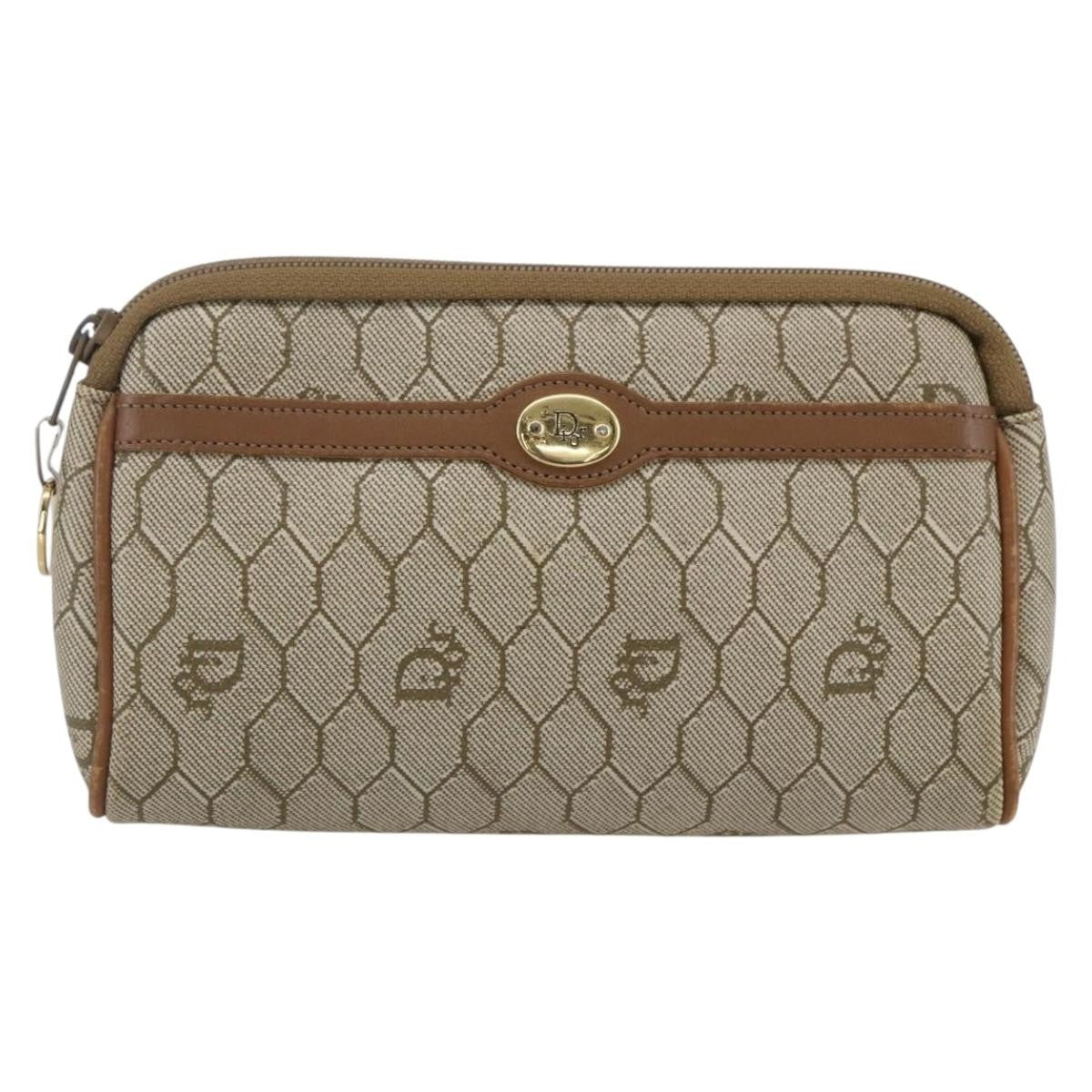 Christian Dior Vintage Honeycomb Zip Pouch - Brandsamsara
