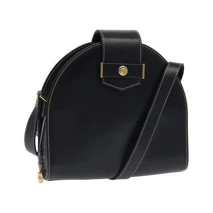 Christian Dior Vintage Leather, Black, Leather, Shoulder Bag