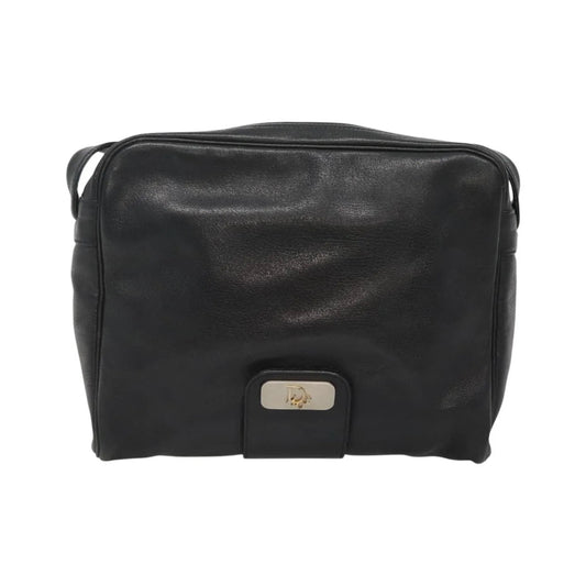 Christian Dior Vintage Leather, Black, Leather, Shoulder Bag