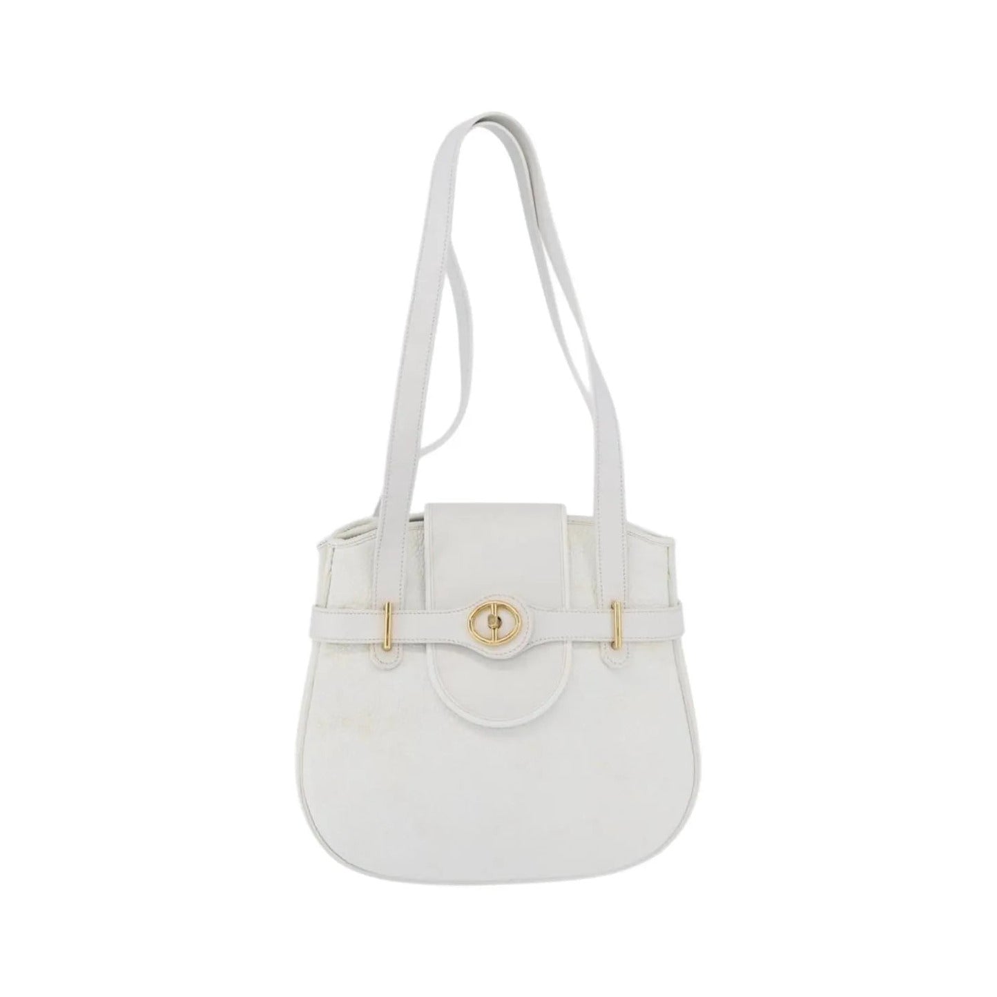 Christian Dior Vintage Leather, White_gold, Leather, Shoulder Bag