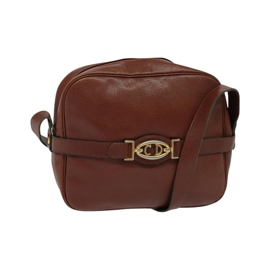 Christian Dior Vintage Leather, Brown, Leather, Shoulder Bag