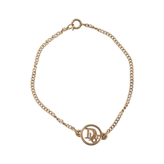 Christian Dior Vintage logo Metal, Gold, Metal, Bracelet