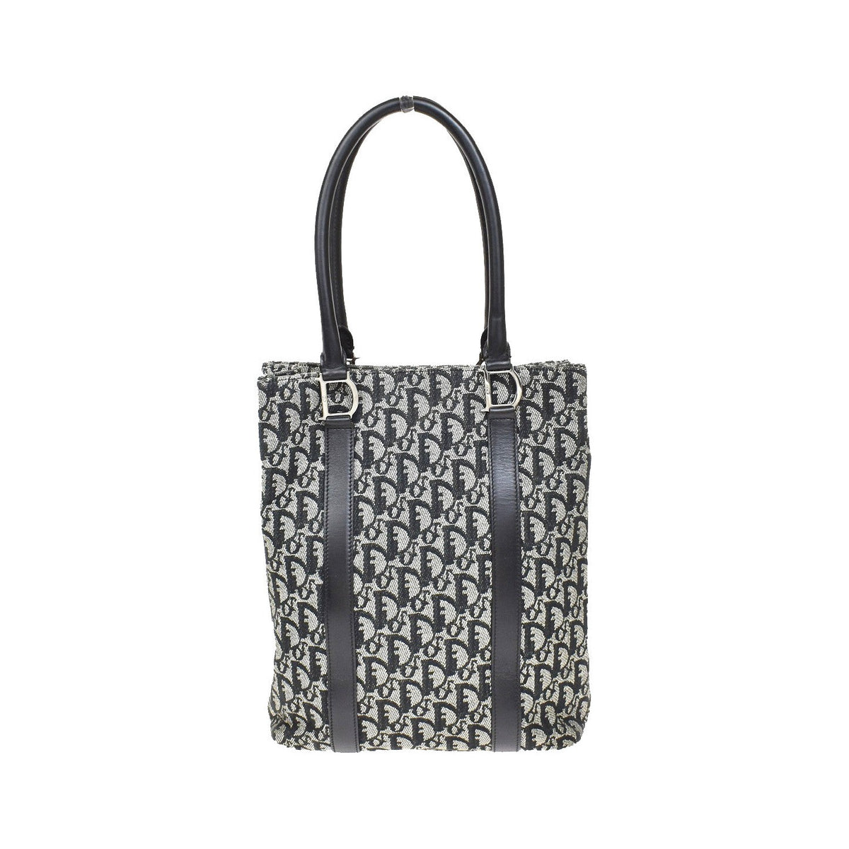 Christian Dior Vintage Open Diorissimo Canvas, Black, Canvas, Tote Bag