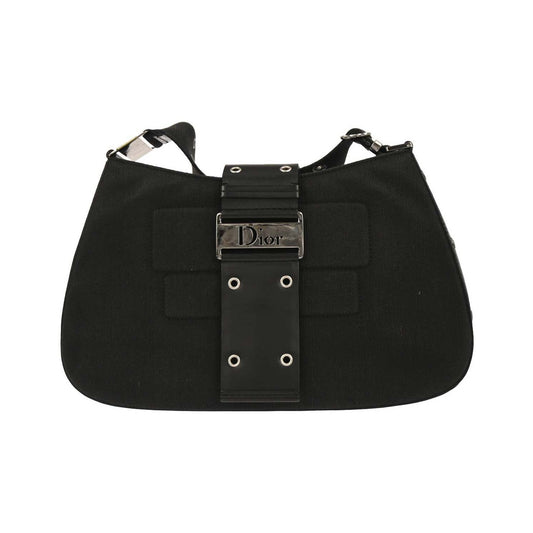 Christian Dior Vintage Street Chic Columbus Canvas, Black, Canvas, Shoulder Bag