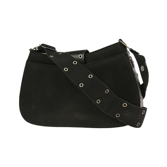 Christian Dior Vintage Street Chic Columbus Canvas, Black, Canvas, Shoulder Bag