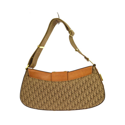 Christian Dior Vintage Street Chic Columbus Diorissimo Canvas with Leather, Brown, Canvas, Shoulder Bag