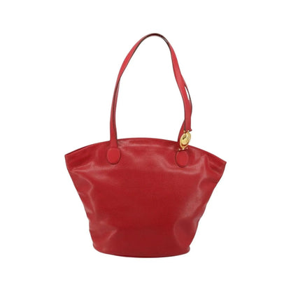 Christian Dior Vintage Tote Leather, Red, Leather, Tote Bag