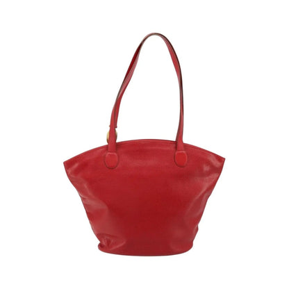 Christian Dior Vintage Tote Leather, Red, Leather, Tote Bag