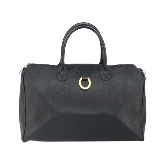 Christian Dior Vintage Trotter Boston Canvas, Black, Canvas, Travel Bag