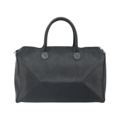 Christian Dior Vintage Trotter Boston Canvas, Black, Canvas, Travel Bag