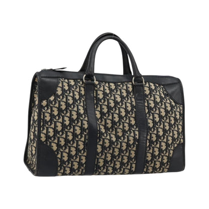 Christian Dior Vintage Trotter Boston Diorissimo Canvas, Navy, Canvas, Handbag