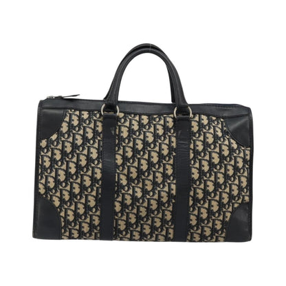 Christian Dior Vintage Trotter Boston Diorissimo Canvas, Navy, Canvas, Handbag