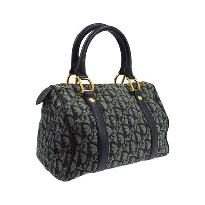 Christian Dior Vintage Trotter Boston Diorissimo Canvas, Navy, Canvas, Handbag