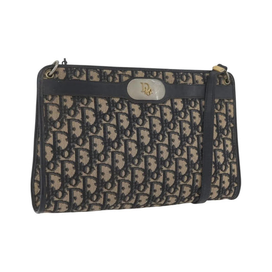 Christian Dior Vintage Trotter Canvas, Navy, Canvas, Shoulder Bag