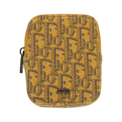 Christian Dior Vintage Trotter Canvas, Yellow, Canvas, Clutch
