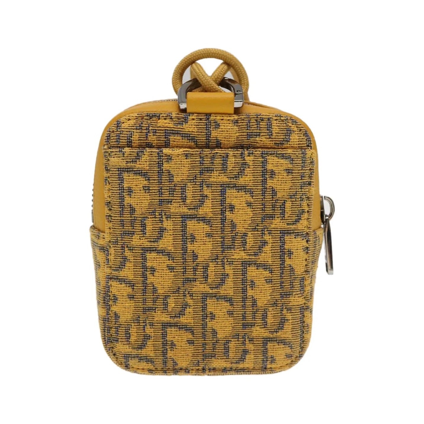 Christian Dior Vintage Trotter Canvas, Yellow, Canvas, Clutch