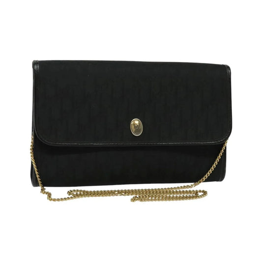 Christian Dior Vintage Trotter Canvas, Black, Canvas, Shoulder Bag