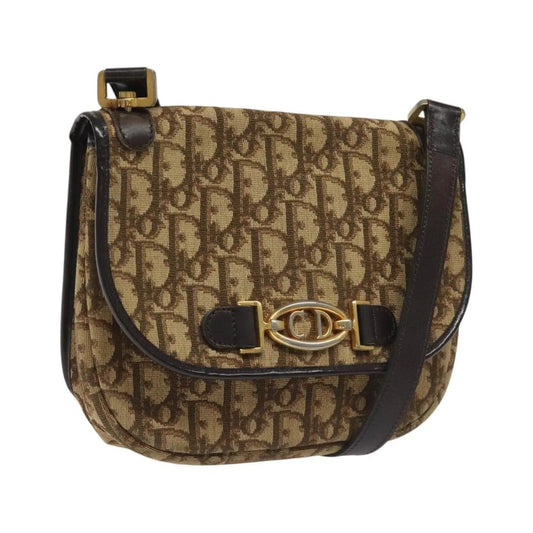 Christian Dior Vintage Trotter Canvas, Brown, Canvas, Shoulder Bag