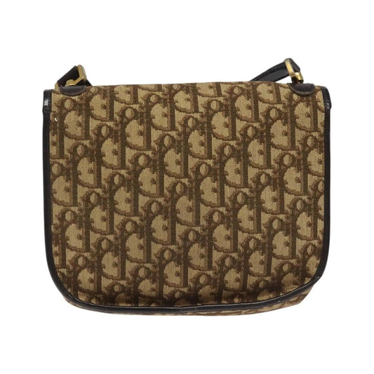 Christian Dior Vintage Trotter Canvas, Brown, Canvas, Shoulder Bag