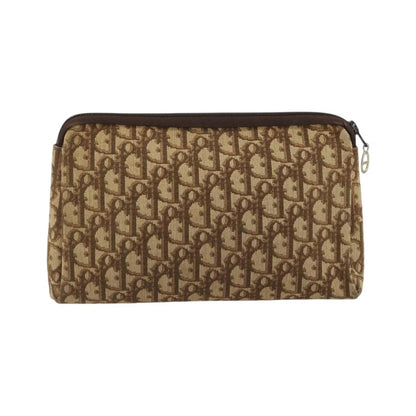 Christian Dior Vintage Trotter Canvas, Brown, Canvas, Clutch