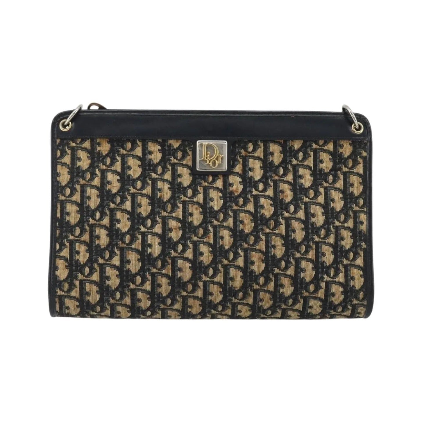 Christian Dior Vintage Trotter Canvas, Navy, Canvas, Shoulder Bag