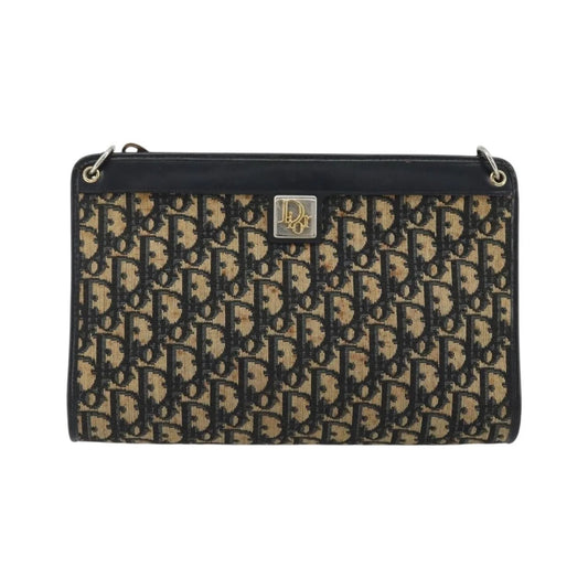 Christian Dior Vintage Trotter Canvas, Navy, Canvas, Shoulder Bag