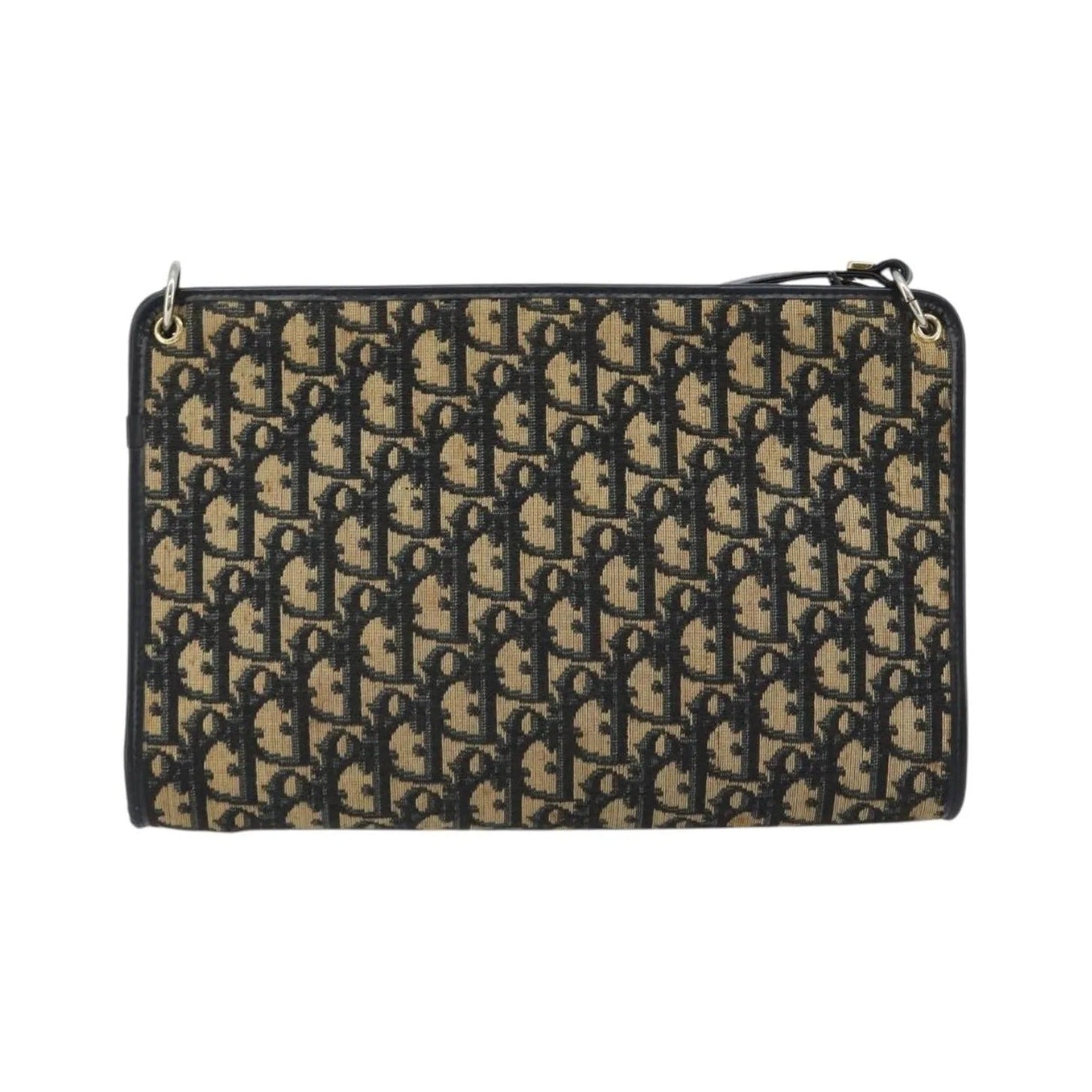 Christian Dior Vintage Trotter Canvas, Navy, Canvas, Shoulder Bag