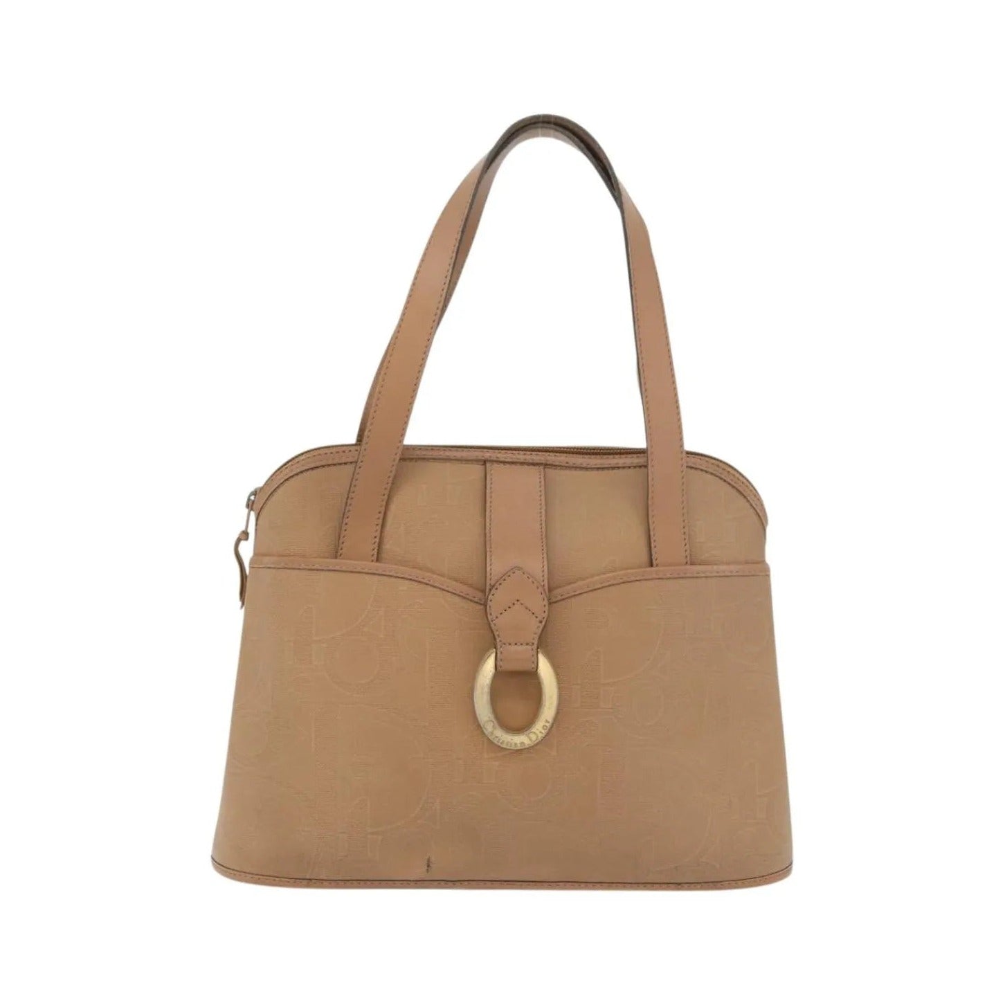 Christian Dior Vintage Trotter Canvas, Beige, Canvas, Handbag