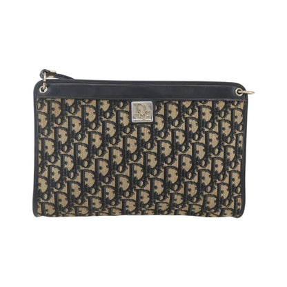 Christian Dior Vintage Trotter Canvas, Navy, Canvas, Shoulder Bag