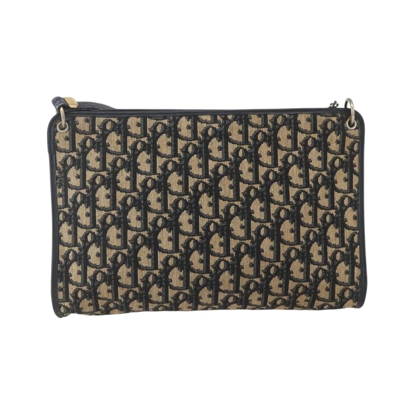 Christian Dior Vintage Trotter Canvas, Navy, Canvas, Shoulder Bag