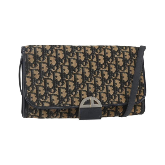 Christian Dior Vintage Trotter Canvas, Navy, Canvas, Shoulder Bag