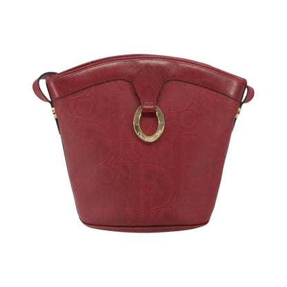Christian Dior Vintage Trotter Canvas, Red, Canvas, Shoulder Bag