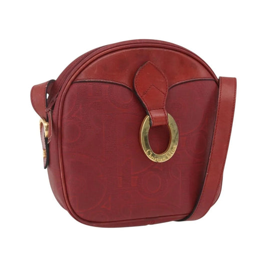 Christian Dior Vintage Trotter Canvas, Red, Canvas, Shoulder Bag