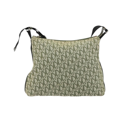 Christian Dior Vintage Trotter Canvas, Green, Canvas, Shoulder Bag