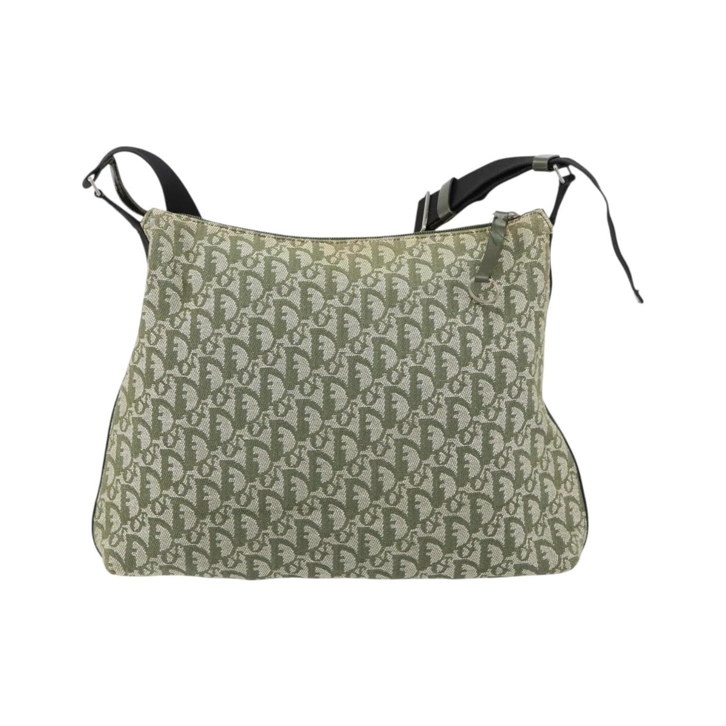 Christian Dior Vintage Trotter Canvas, Green, Canvas, Shoulder Bag