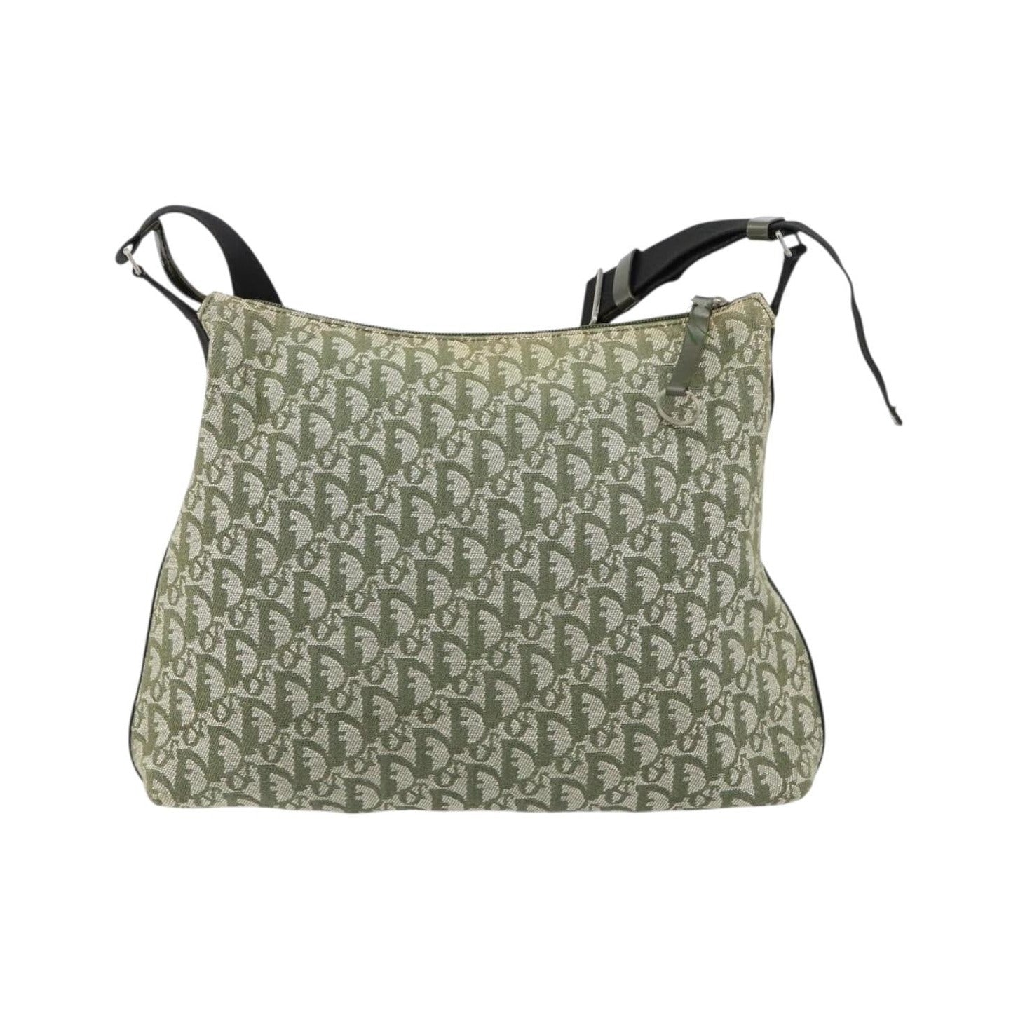 Christian Dior Vintage Trotter Canvas, Green, Canvas, Shoulder Bag