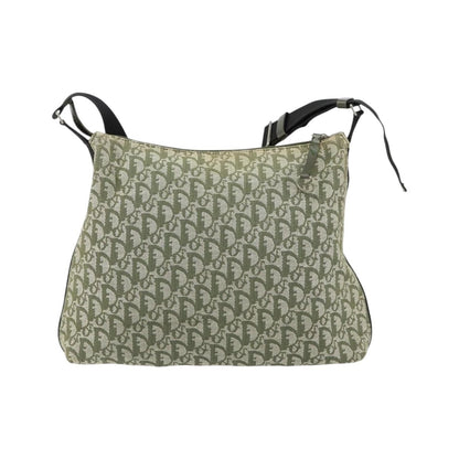 Christian Dior Vintage Trotter Canvas, Green, Canvas, Shoulder Bag