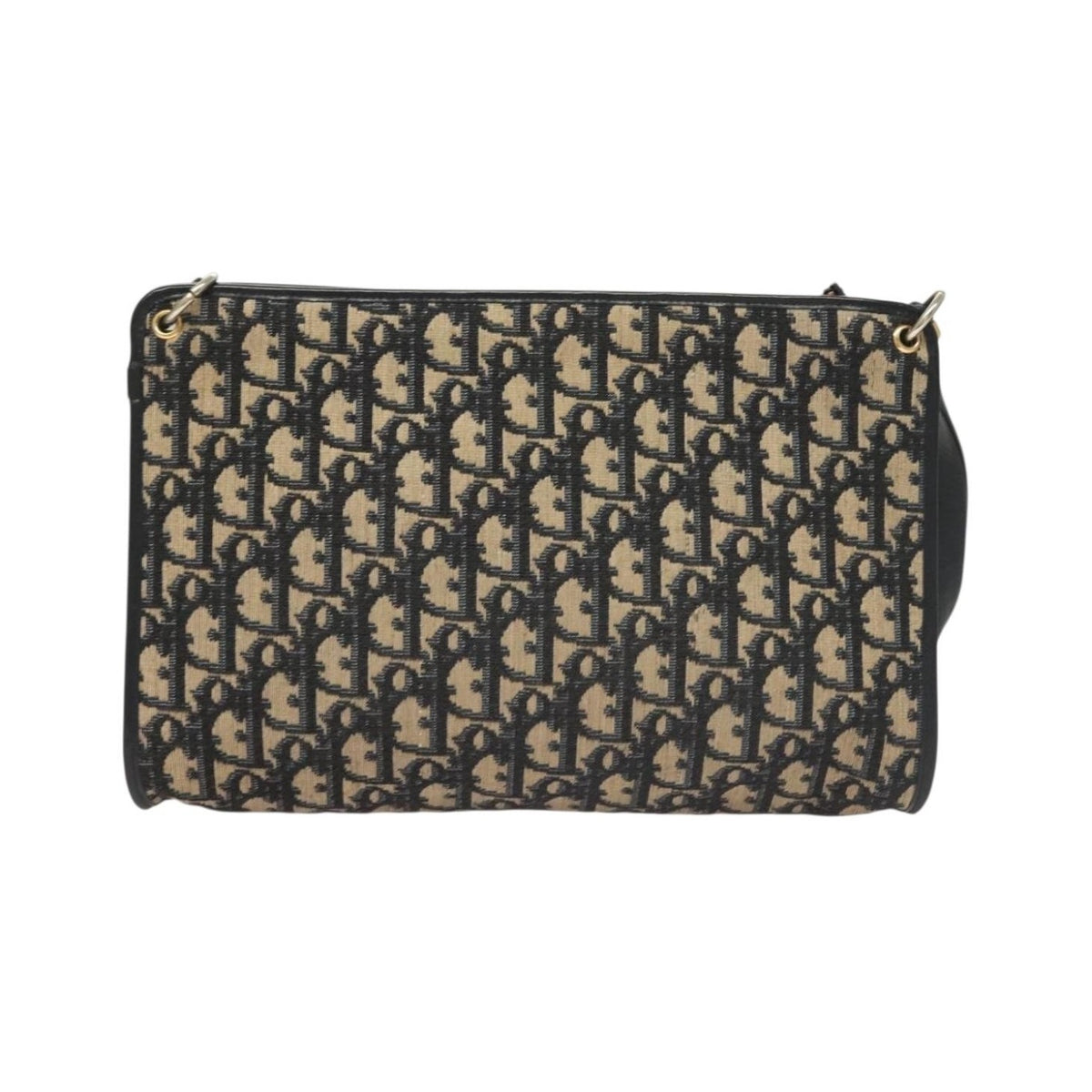 Christian Dior Vintage Trotter Canvas, Navy, Canvas, Shoulder Bag