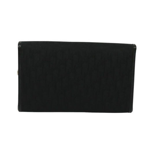 Christian Dior Vintage Trotter Flap Canvas, Black, Canvas, Shoulder Bag