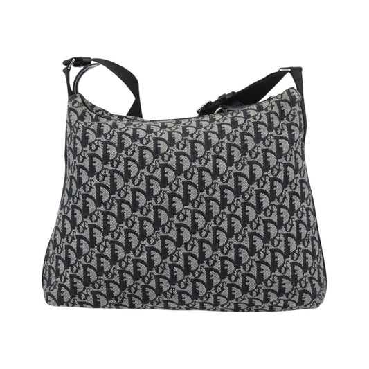 Christian Dior Vintage Trotter Messenger Diorissimo Canvas, Black, Canvas, Shoulder Bag
