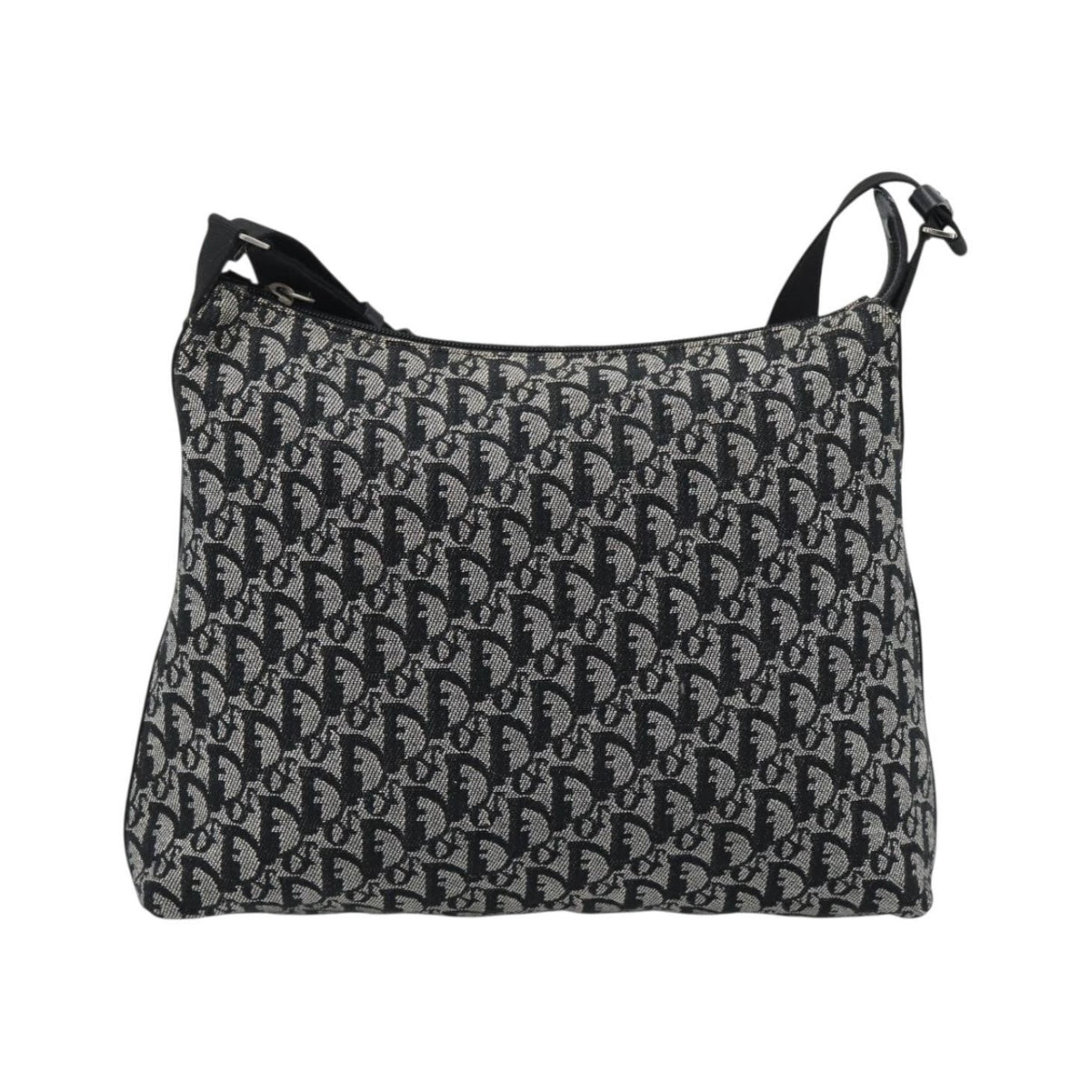 Christian Dior Vintage Trotter Messenger Diorissimo Canvas, Black, Canvas, Shoulder Bag