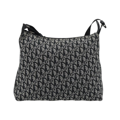 Christian Dior Vintage Trotter Messenger Diorissimo Canvas, Black, Canvas, Shoulder Bag